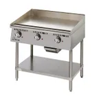 image of Star 736TCHSA 36" Countertop Electric Griddle with 36" x 24" Surface, Chrome Plate, Thermostatic Controls