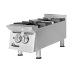 image of Star 802HA 12" Countertop Gas Hotplate with (2) Burners, Manual Controls, 60.000 BTU