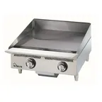 image of Star 824MA 24" Countertop Manual Gas Griddle, 1" Steel Plate, 24" Deep, 60.000 BTU