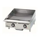 image of Star 824TA 24" Countertop Gas Griddle, Snap-Action Thermostat, 1" Steel Plate, 60.000 BTU