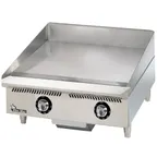 image of Star 824TCHSA 24" Countertop Gas Griddle, Snap-Action Thermostat, 1" Chrome Plate, 60.000 BTU