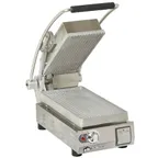 image of Star PGT7A Single Panini Sandwich Grill w/ Aluminum Grooved Plates, Manual Controls, 120V