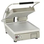 image of Star PST14 Single Cast Iron Panini Sandwich Grill w/ Smooth Plates, Manual Controls