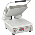 image of Star PST14T Single Sandwich Press Grill w/ Timer, Aluminum Smooth Plates, Manual Controls