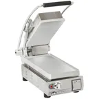 image of Star PST7A-120V Single Sandwich Grill w/ Aluminum Smooth Plates, Manual Controls, 120V