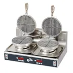 image of Star SWBD Star® Waffle Baker, Double Round, 7" X 1/2" Thick, Aluminum Grid
