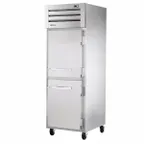 image of True STA1R-2HS-HC 27" 1-Section Reach-In Refrigerator w/ 2 Solid Half Doors, Top Mounted, Aluminum Interior-Stainless Floor