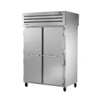 image of True STA2RPT-2S-2G-HC 2-Section Pass-Thru Refrigerator w/ Front 2 Solid & Rear 2 Glass Doors, Aluminum Interior-Stainless Floor