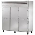 image of True STA3F-3S-HC 77.75" 3-Solid Door Reach-In Freezer, Top Mounted, 72 cu. ft., Stainless Steel