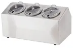 image of Steril-Sil CC-LTC-3SW - 3‑Comp Insulated Dispenser, Silver Includes SC‑750 + HC‑20‑X Lids Made in USA