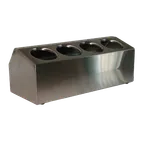 image of Steril-Sil CC-LTC-4 Insulated Condiment Dispenser, 4-Hole, 30 oz, Foamed Base, Stainless Steel Silver