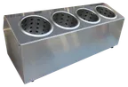 image of Steril-Sil CC-LTC-4BR 4-Hole Insulated Countertop Condiment Dispenser / Bottle Rail