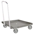 image of Steril-Sil DRD-301-H Stainless Steel Dish Rack Dolly, 21.5W x 21.5D x 32H, Silver, 1 Compartment