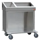 image of Steril-Sil E1-CRT36-1V1HP Dispensing Cart w/ (1) E1 Inserts, (1) Full Size Food Pan, (150) Trays, (4) 5" Glass Racks Capacity