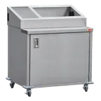 image of Steril-Sil E1-ENC36-1V1HP Enclosed Base Mobile Condiment Counter w/ (1) E1 Insert & (1) Full-Size Food Pan