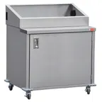 image of Steril-Sil E1-ENC36-3V Stainless Steel 3 Insert Mobile Dispensing Cart with Enclosed Base