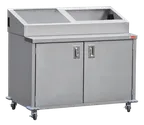 image of Steril-Sil E1-ENC48-2V1HP E1 System Counter, 48" x 24.75" x 41"H, Stainless Steel, Serving Cart