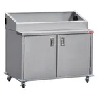 image of Steril-Sil E1-ENC48-4V Stainless Steel 4 Insert Mobile Dispensing Cart with Enclosed Base