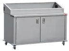 image of Steril-Sil E1-ENC60-5V Stainless Steel 5 Insert Mobile Dispensing Cart with Enclosed Base