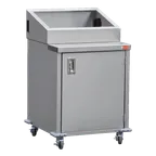 image of Steril-Sil ENC24-1HP Enclosed Base Stainless Steel Food Pan Mobile Counter w/ 1 Full Size Pan Capacity