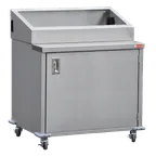 image of Steril-Sil ENC36-5TP Enclosed Base Stainless Steel Mobile Condiment Counter w/ 5 Third-Size Food Pan