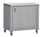 image of Steril-Sil ENC36-FLAT 36" Stainless Steel Enclosed Mobile Counter w/ Flat Work Top