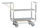 image of Steril-Sil FPS-302 Heavy Duty Stainless Steel Food Processing Cart w/ Two-Shelf
