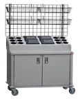 image of Steril-Sil KIT-ENC48-453 Mobile Kiosk for Packaged Goods and Flatware/Plasticware and Napkins