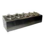 image of Steril-Sil LTC-5SW Condiment Dispenser, 5-Hole, Stainless Steel, Silver, 5 Compartments