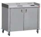 image of Steril-Sil MTC48-1-DMP Mobile Trash Recycling Counter 48"W x 33.75"D x 40"H Stainless Steel