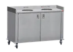 image of Steril-Sil MTC56-2 Mobile Trash/Recycling Counter, 80 Gallon Capacity