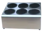 image of Steril-Sil TC-6-BLACK Countertop Silverware Dispenser, 6-Hole, Stainless Steel, Black