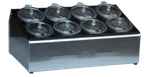 image of Steril‑Sil TC‑8SW 8‑Hole Silver Steel Bar, Non‑Ins, 8 SC‑750 Containers + HC‑20‑X Lids, Made in USA