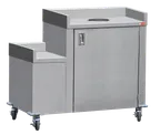 image of Steril-Sil TTR48-L Mobile Trash Recycling Counter, 48"W x 33.75"D x 40"H, Stainless Steel, 40‑Gallon