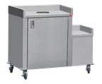 image of Steril-Sil TTR48-R Mobile Trash Counter, 48"W x 33.75"D x 40"H, Stainless, Single, 40‑Gallon