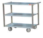 image of Steril-Sil UTC-203 Medium Duty Stainless Steel 3-Shelf Utility Cart - 39" x 22" x 37"