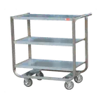image of Steril-Sil UTC-303 Stainless Steel 3-Shelf Utility Cart - 39" x 22" x 37"