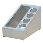 image of Steril-Sil VTC-3SP-4 Countertop Dispenser 5-Section Stainless Steel Silver Holds 3 1/6 Pans & 4 Cylinders