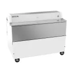 image of Beverage Air STF58HC-1-W 58" Dual Sided Milk Cooler, Forced Air, 16 Crates Capacity
