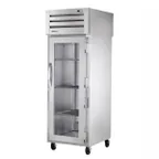 image of True STG1H-1G "Full Height" 1-Section 1-Door Glass Heated Holding Cabinet, 3 Shelves, Stainless Steel Front