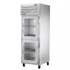 image of True STG1H-2HG 1-Section Heated Holding Cabinet, 2-Half Glass Doors, Stainless Steel Front, 3 Shelves, 208-230V
