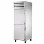image of True STG1R-2HS-HC 27" 1-Section Reach-In Refrigerator w/ 2 Solid Half Door, Top Mount, Stainless Steel Front-Aluminum Sides