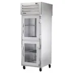 image of True STG1RPT-2HG-1S-HC 1-Section Pass-Thru Refrigerator, Half Glass Front / Solid Rear Swing Doors