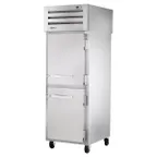 image of True STG1RPT-2HS-1S-HC 1-Section Pass-Thru Refrigerator w/ Front 2 Solid Half & Rear Solid Full Door, Stainless Steel Front-Aluminum Sides