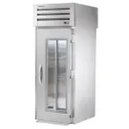 image of True STG1RRT-1G-1S-HC 35" 1-Section Roll-Thru Refrigerator w/ Front Glass & Rear Solid Door, Stainless Steel Front-Aluminum Sides