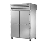 image of True STG2RPT-2S-2S-HC 2-Section Pass-Thru Refrigerator w/ Front 2 Solid & Rear 2 Solid Doors, Stainless Steel Front-Aluminum Sides
