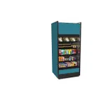 image of Structural Concepts B5932TM 59" Vertical Self-Service Open Air Merchandiser, Laminate Exterior, Self-Contained Top Mounted, 4 Shelves, High Profile, w/ LED Lighting