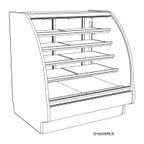image of Structural Concepts GHS856RLB (CURVED) 97" Refrigerated Display Case
