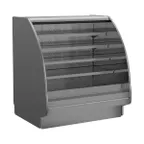 image of Structural Concepts GHSS656RLB (CURVED) 73" Self-Serve Refrigerated Open Air Merhandiser, Remote DX Refrigeration