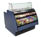 image of Structural Concepts GP841RR 99" Fusion® Preparation/Self-Service Refrigerated Case, Self-Contained Refrigeration, 1 Shelf, Open Curved, w/ Sneeze Guard